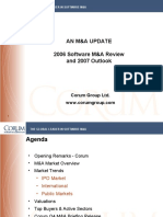 An M&A Update 2006 Software M&A Review and 2007 Outlook: Corum Group LTD