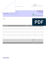 Simple Blank Receipt Template PDF