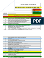 Lista de Verificación ISO 9001 SGC 2011