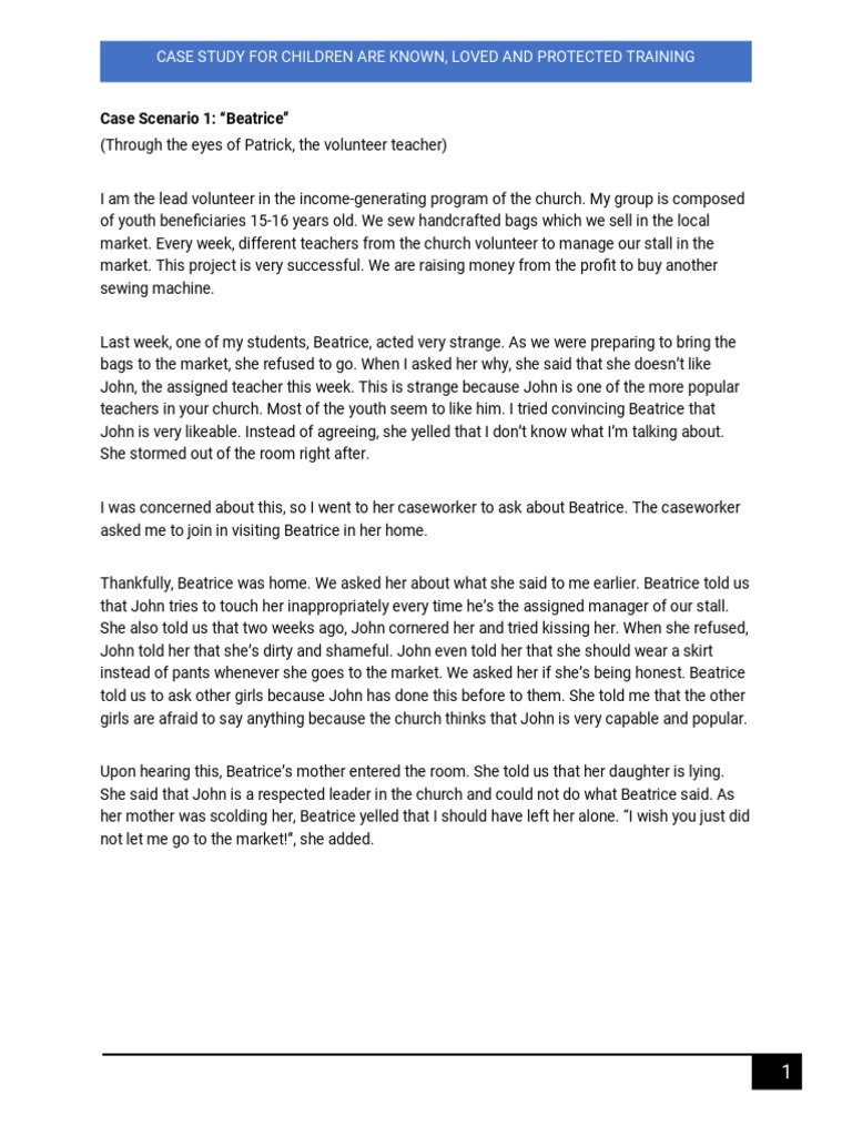 Child Protection Case Study Insights | PDF | Violence