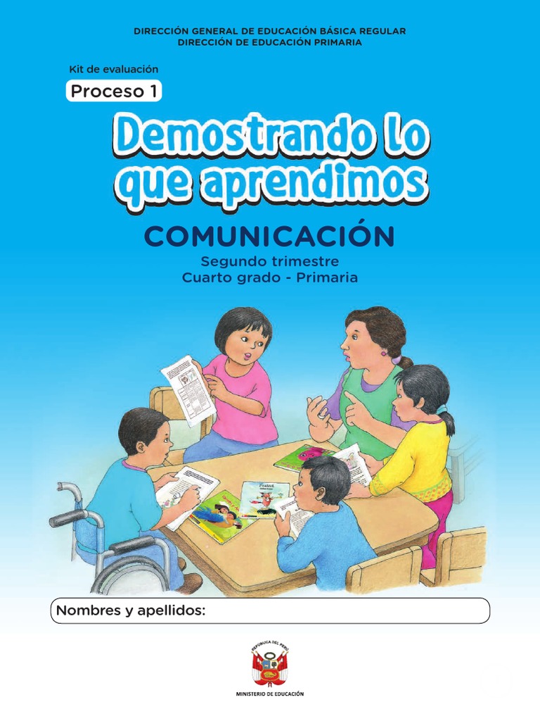 Evaluación de Comunicación Cuarto Grado | PDF