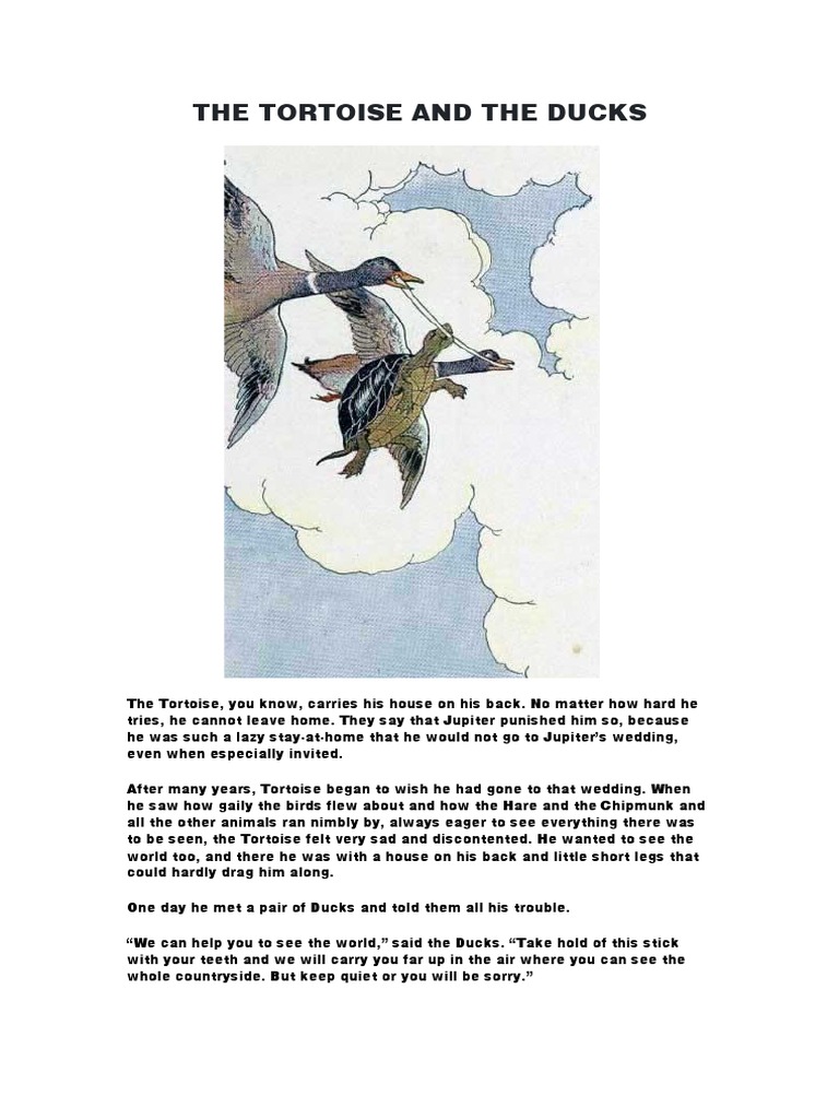 The Tortoise and the Ducks Fable | PDF