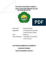 Laporan Praktikum Kimia Farmasi Ii "Penetapan Kadar Metampiron Dalam Saccharum Lactis"