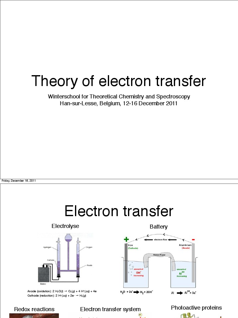 Theory of Electron Transfer | PDF | Modern Physics | Physical Chemistry