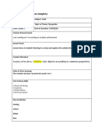 Appendix 1: Lesson Plan (Template) : I Am Working On: I'm Working On Student Achievement