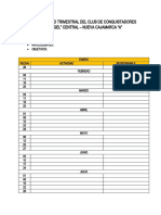 Plan de Trabajo Trimestral Del Club de Conquistadores