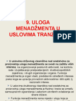 Uloga Menadzmenta U Uslovima Tranzicije