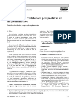 Rehabilitacion Vestribular Perspectivas de Implementacion