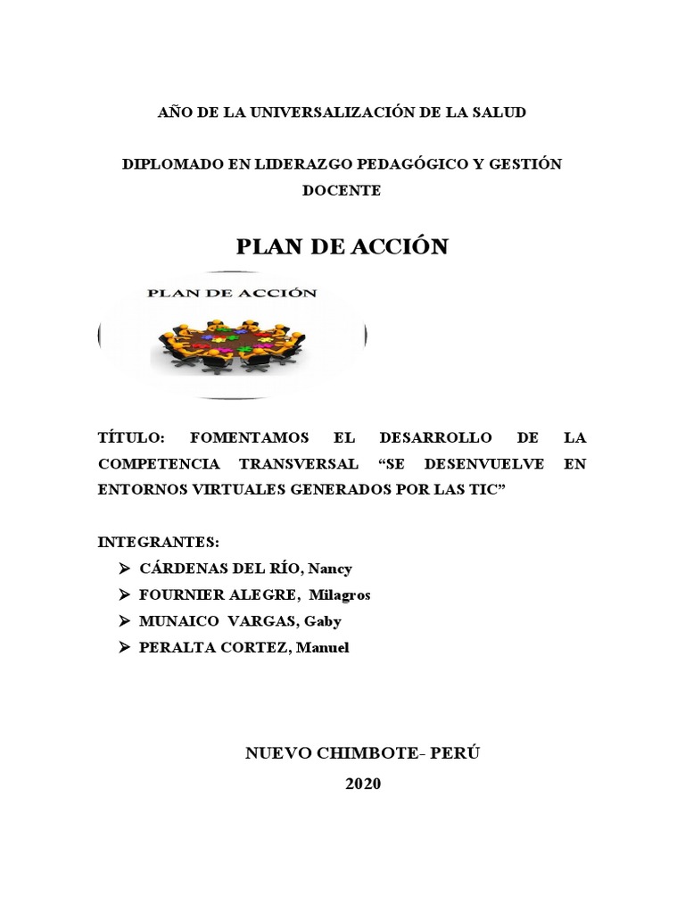 Plan de Acción: Competencia TIC Docente | PDF | Tecnología de ...
