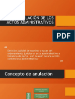 Anulación de Los Actos Administrativos