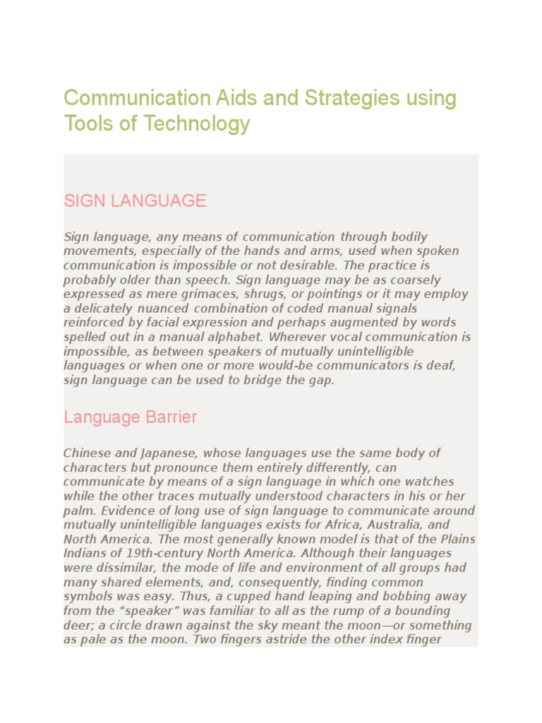 Understanding Sign Language Systems | PDF | American Sign Language ...