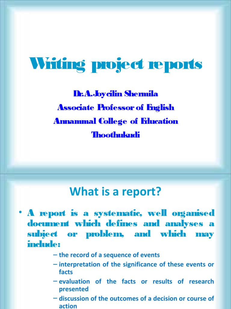 Effective Project Report Writing | PDF | English Language | Evaluation