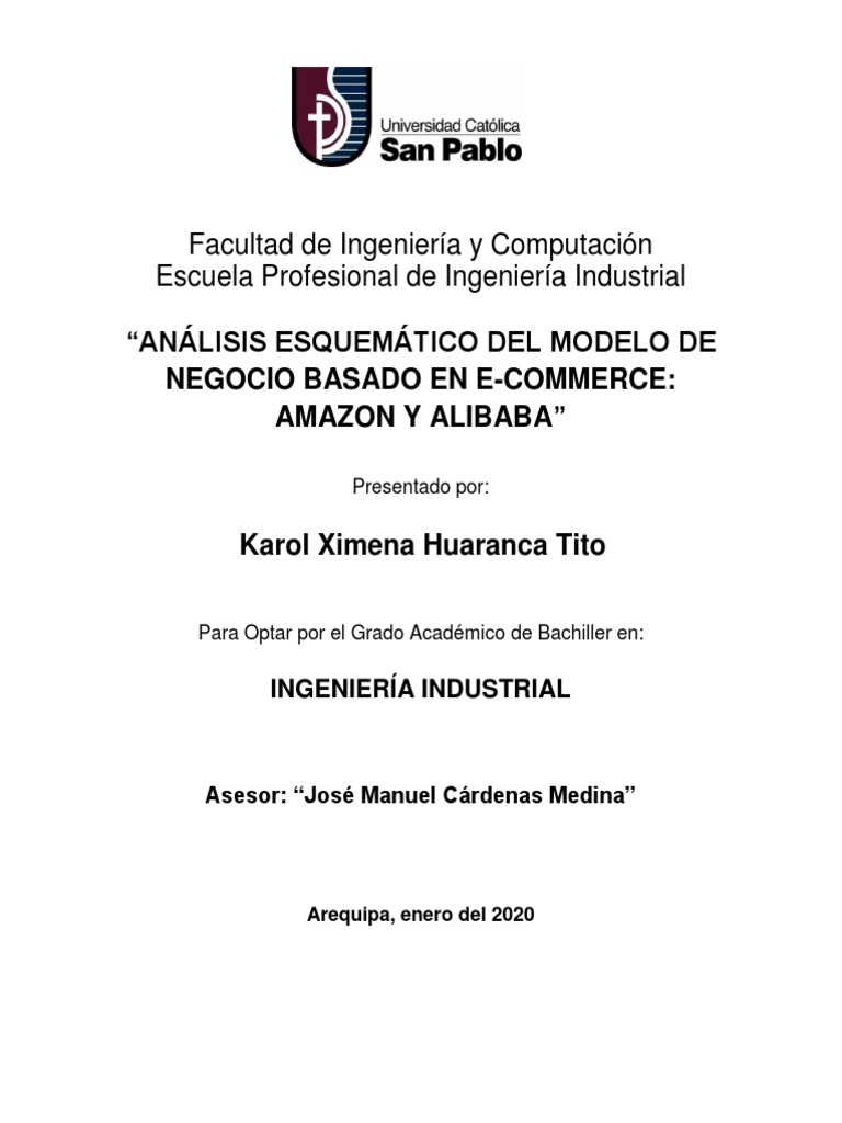 Análisis Esquemático Del Modelo de Negocio Basado en E-Commerce - Amazon y  Alibaba PDF | PDF | Comercio electrónico | Modelo de negocio