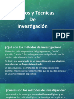 Métodos y Técnicas de Investigación: Estudiante: H. David Niño García