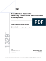 IEEE STD 1329-2010 IEEE Standard Method For Measuring Transmission Performance of Speakerphones PDF