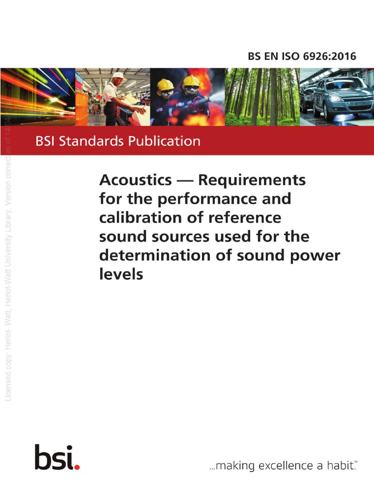 Iso 6926 2016 PDF | PDF | Calibration | Decibel