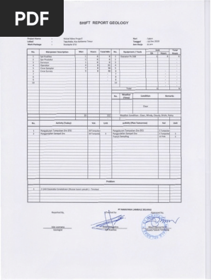 Shift Report 