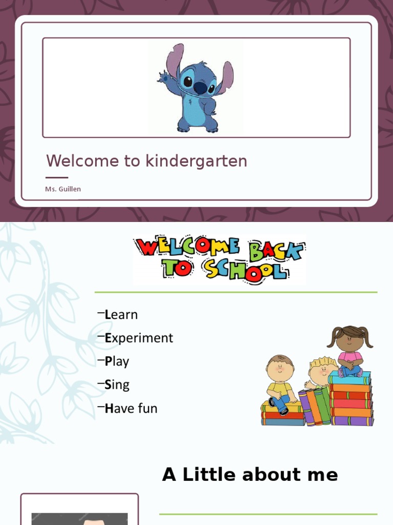 Welcome To Kindergarten: Ms. Guillen | PDF | Art