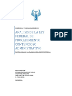 Analisis de La Ley Federal de Procedimiento Contencioso Administrativo