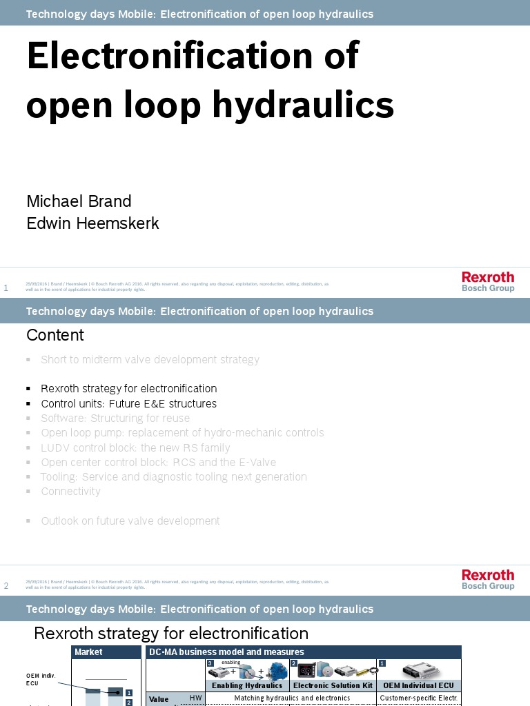 Electronification of Open Loop Hydraulics | PDF | Application Software ...