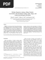 Dieting Frequency Among College Females: Association With Disordered Eating, Body Image, and Related Psychological Problems