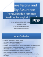 Aries Saifudin - Software Testing and Quality Assurance - 03. Level Pengujian Dan Pengujian Unit