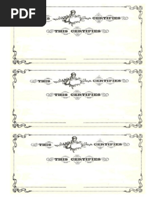 Blank Certificate