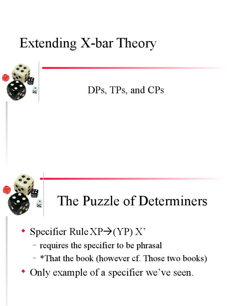 Extending XBar Theory DPS, TPS, and Cps PDF Phrase Clause