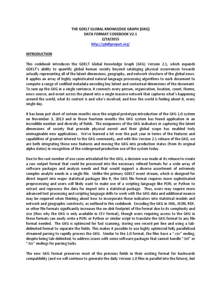 GDELTGlobal Knowledge Graph CodebookV2.1 PDF PDF File Format