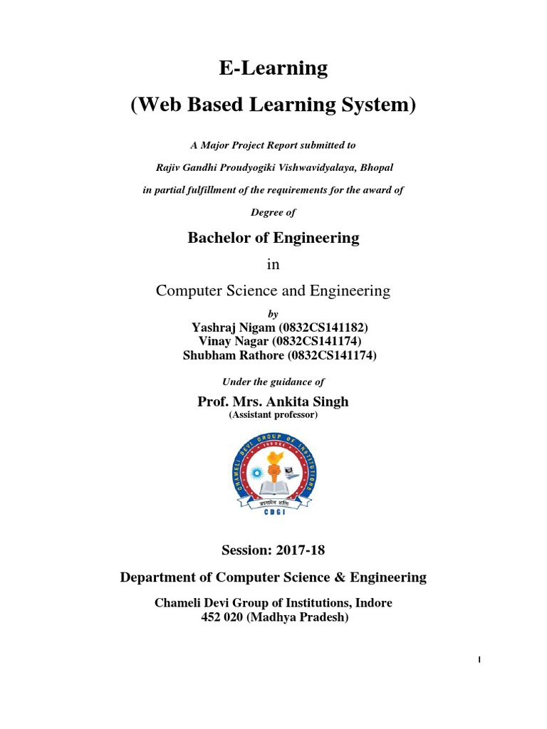 E-Learning Management System Report | PDF | Java Server Pages ...