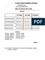 Academic Caleandar - 2019-20 B.TECH. ODD SEMESTER