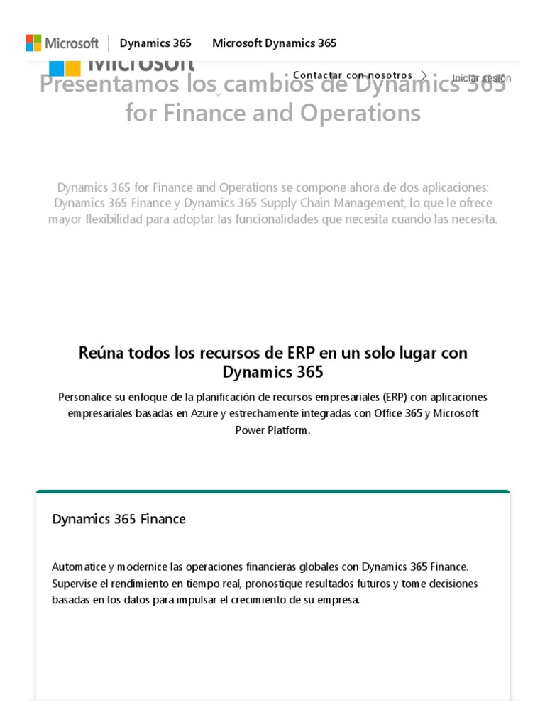 Cambios de Finance and Operations - Microsoft Dynamics 365 PDF | PDF ...