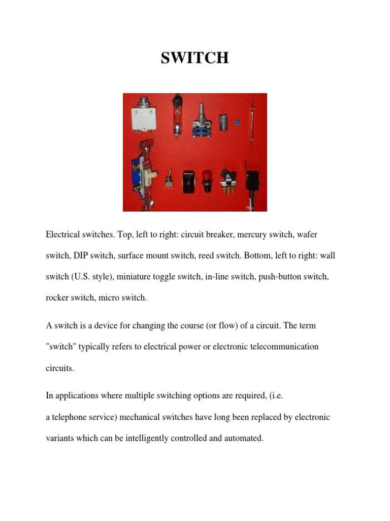 Switch PDF Switch Electrical Engineering