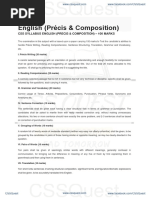 English Precis Composition Syllabus