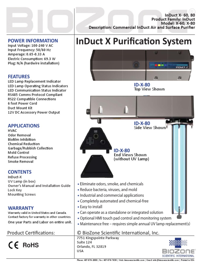 Induct X Spec Sheet Pdf Electronics Electromagnetism