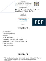 Advanced Modular Photovoltaic System For Plug-In Small Electric Vehicles (Psev)