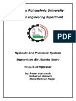 PPUPalestine Polytechnic University Hydraulic And Pneumatic Systems Compressor Design Project