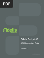 Fidelis Endpoint: SIEM Integrations Guide