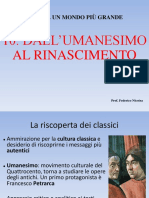 Dall'Umanesimo Al Rinascimento