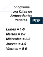 Cronograma para Citas de Antecedentes Penales.docx