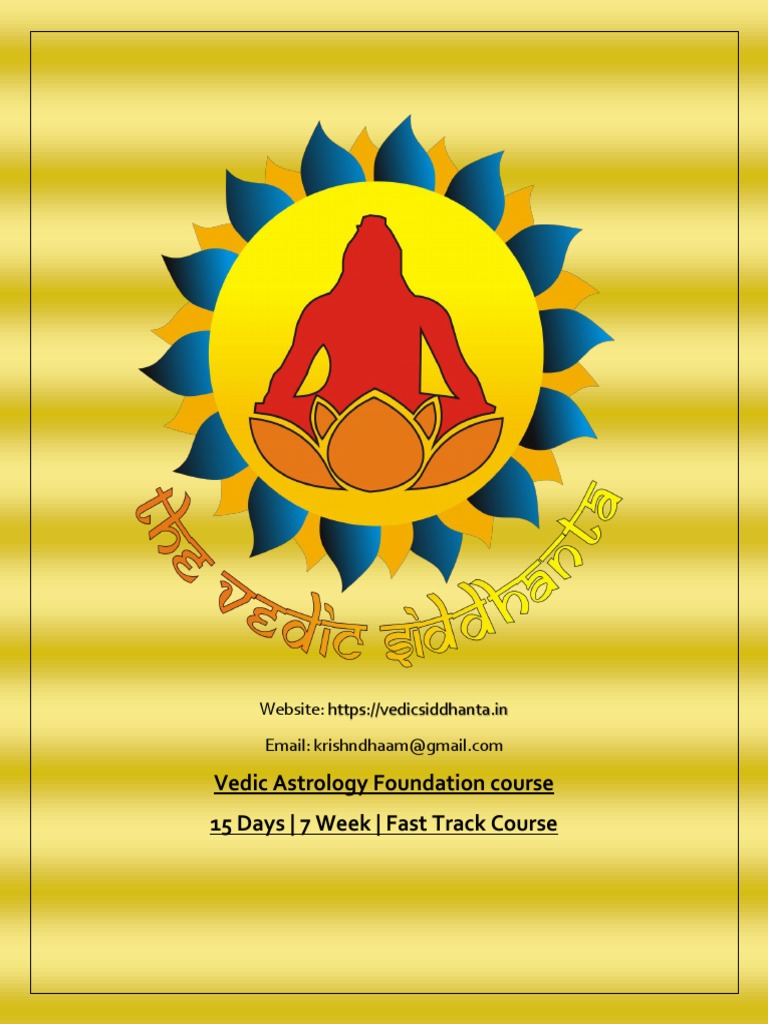 Vedic Astrology Foundation Course Syllabus | PDF | Hindu Astrology ...