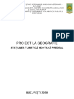 Statiunea Turistica Predeal - Proiect Geografie