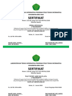 Sertifikat Praktikum 5F Jarkom