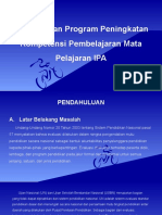 Pelaksanaan Program Peningkatan Kompetensi Pembelajaran Mata Pelajaran IPA