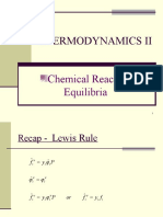 Thermodynamics II - Chemical Reaction Equilibria