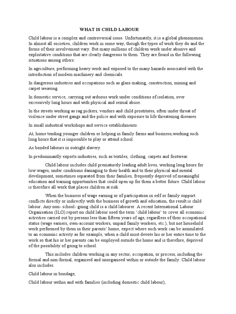 Sociology PDF Child Labour Workforce