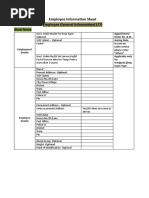 Employee Information Sheet Employee General Information (1/7)