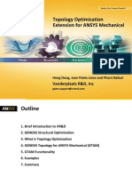 Topology Optimization Extension For ANSYS Mechanical: Vanderplaats R&D, Inc