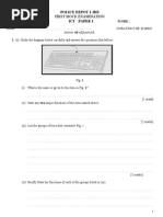 Police Depot 1 Jhs Ict - Paper 1: First Mock Examination