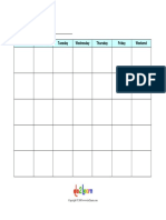 Homework Chart: Week of - Monday Tuesday Wednesday Thursday Friday Weekend